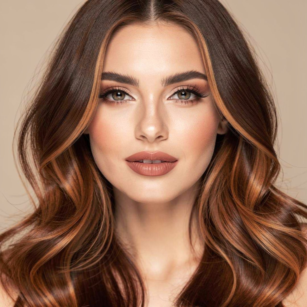 a portrait of a woman with cinnamon spice highligh