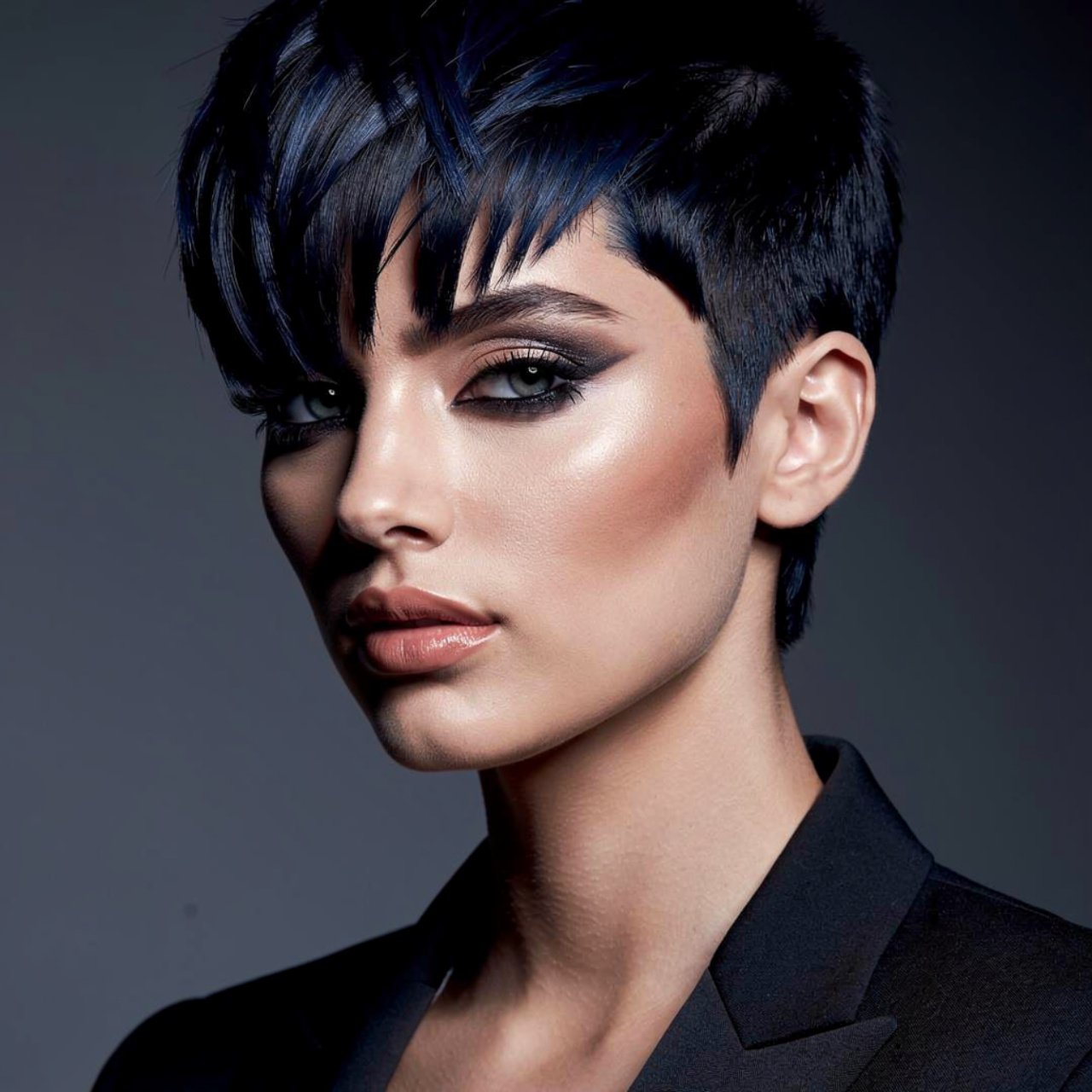 a single portrait photo of a person with midnight