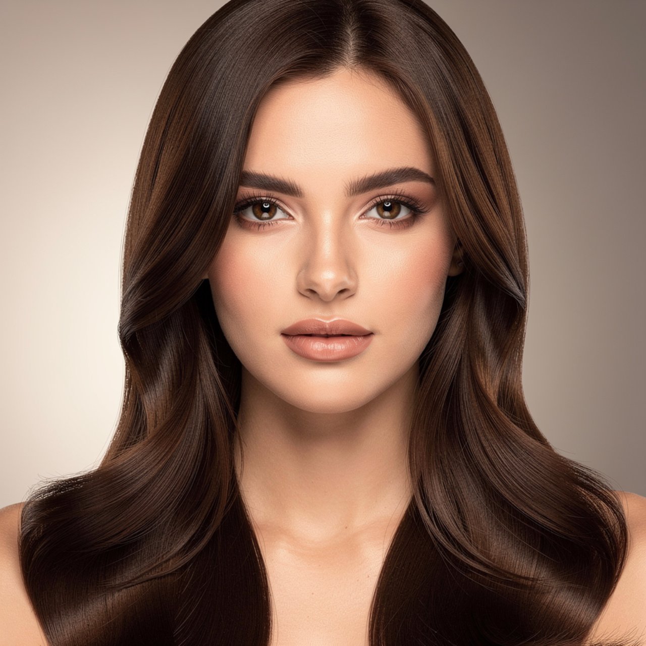 a single portrait showcasing espresso brown hair c