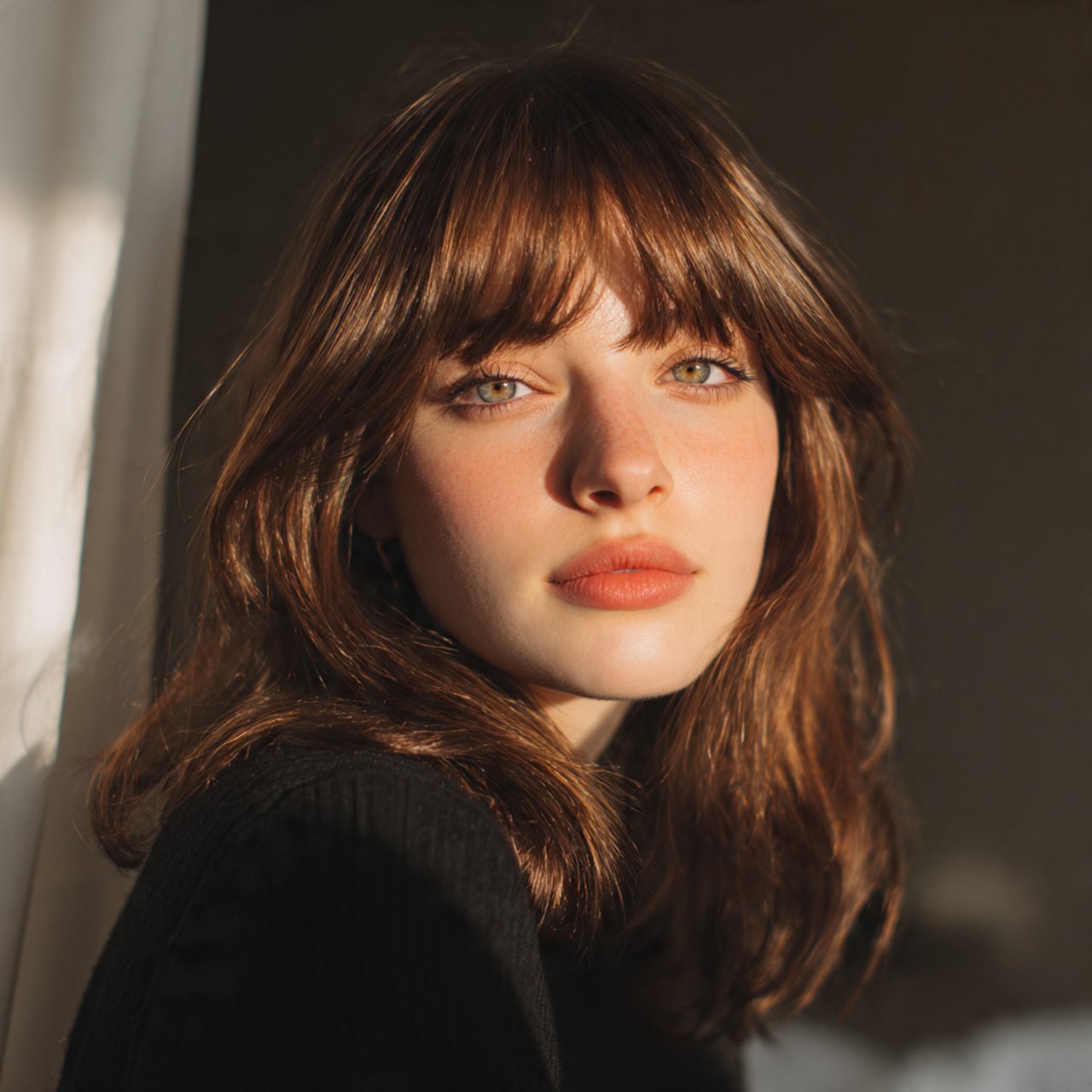 curtain bangs round face