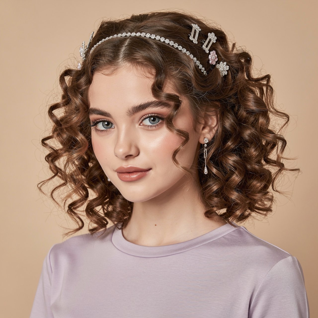 accessorized curly hair prom hairstyles square por