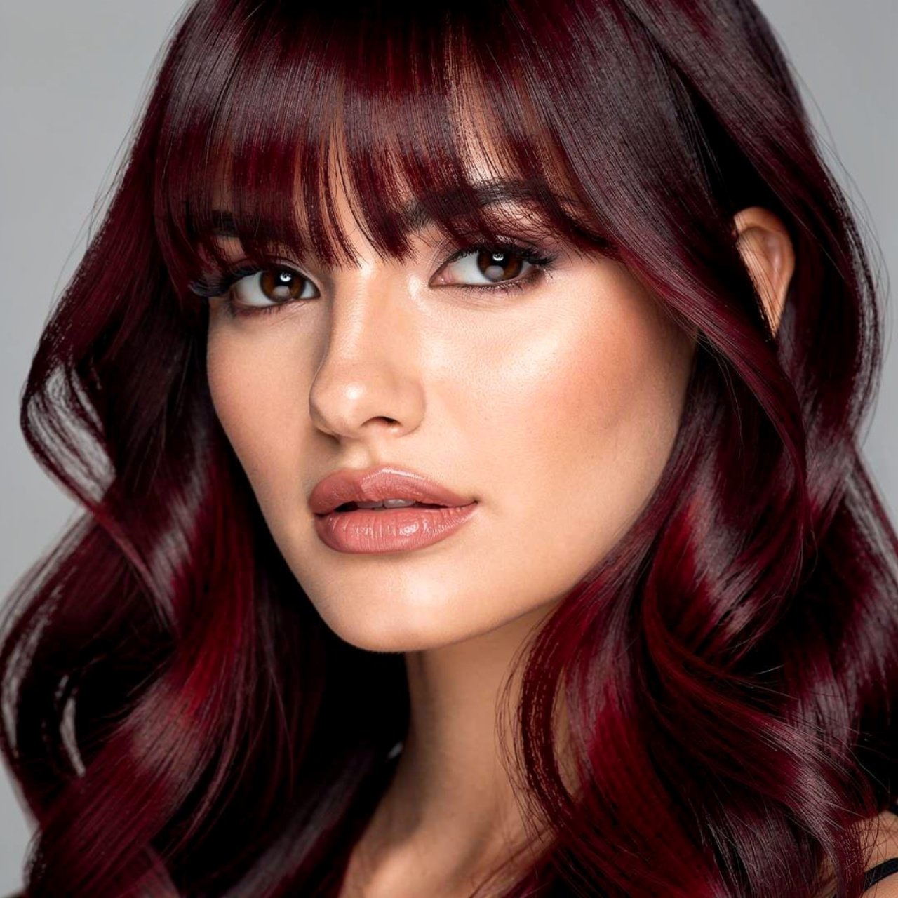 black cherry cola hair color on a person rich deep