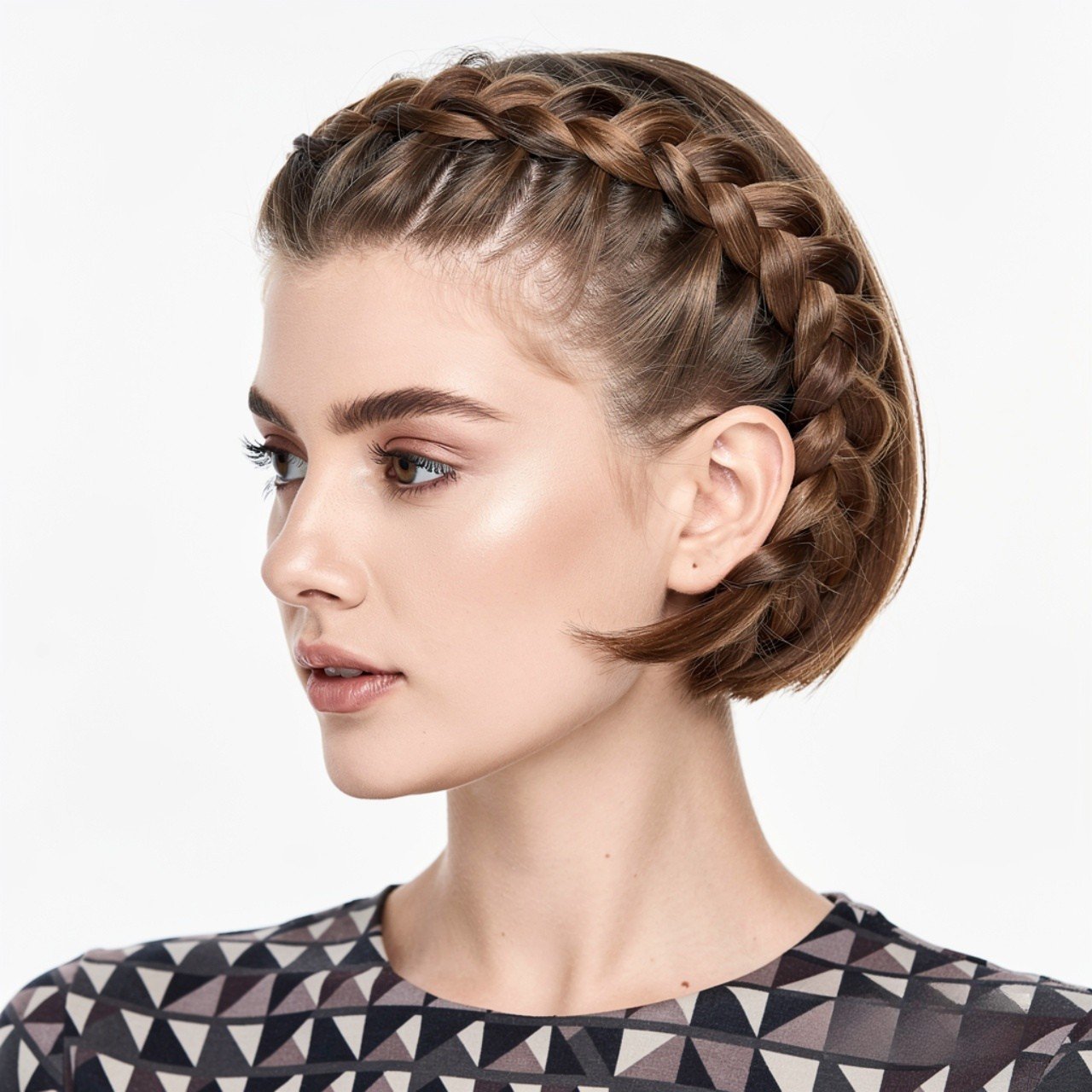 braided bob hairstyle for short hair square portra