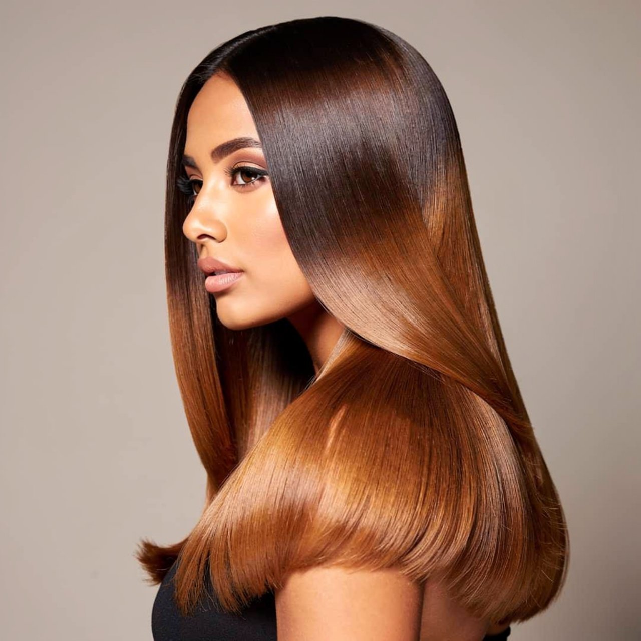 caramel ombre on dark brown or black hair smooth c