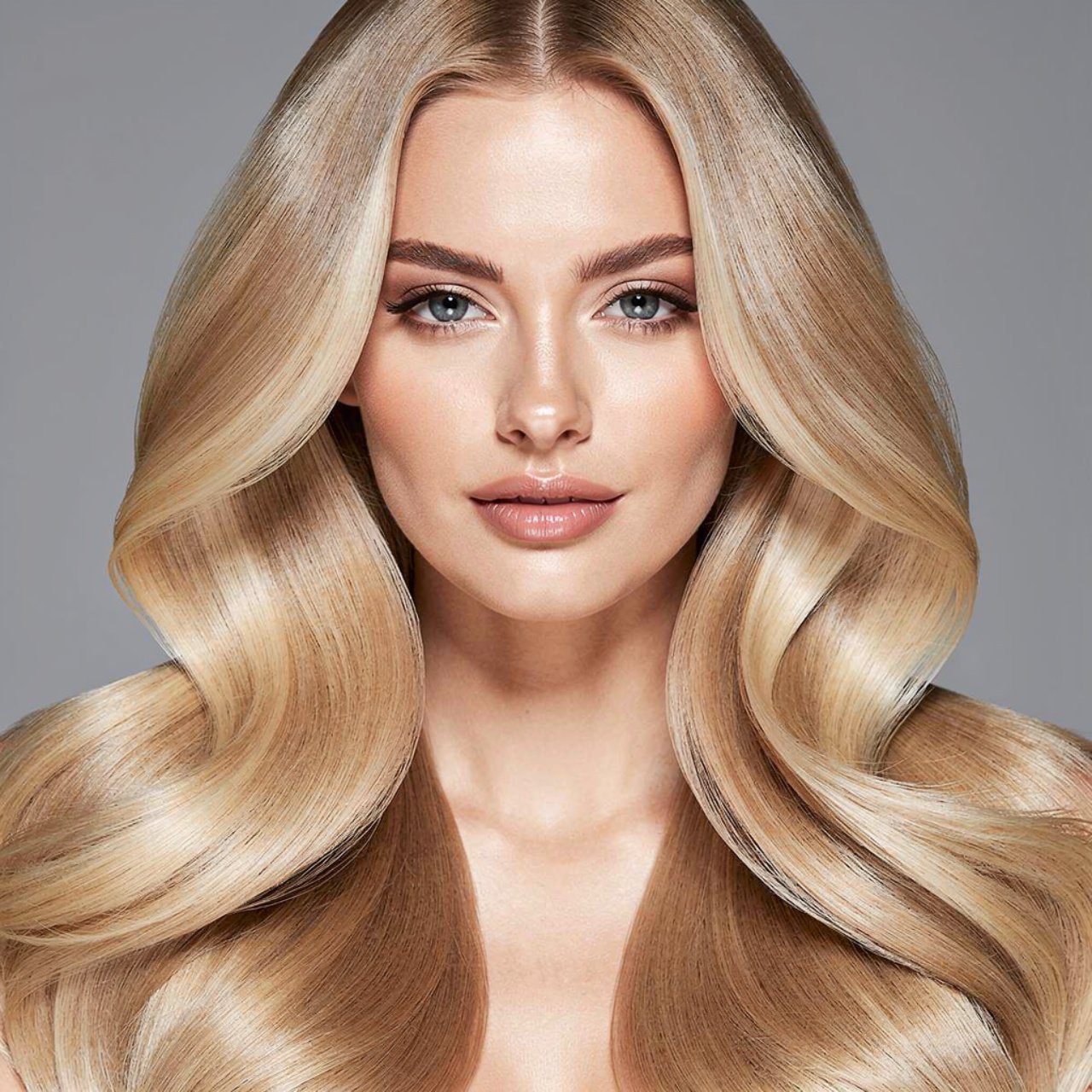 champagne blonde hair color beautiful hair portrai