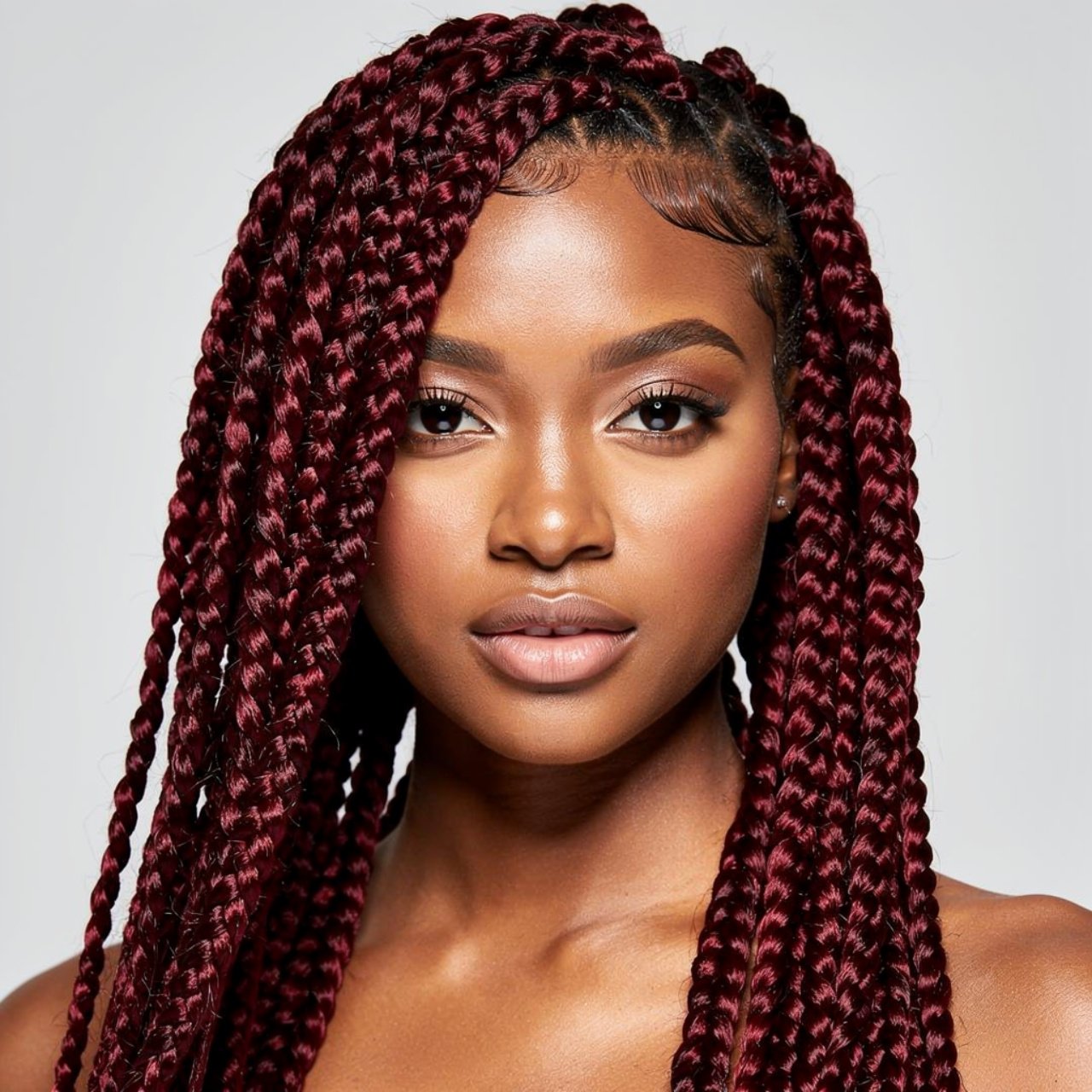 cherry cola hair color braided hairstyle single po