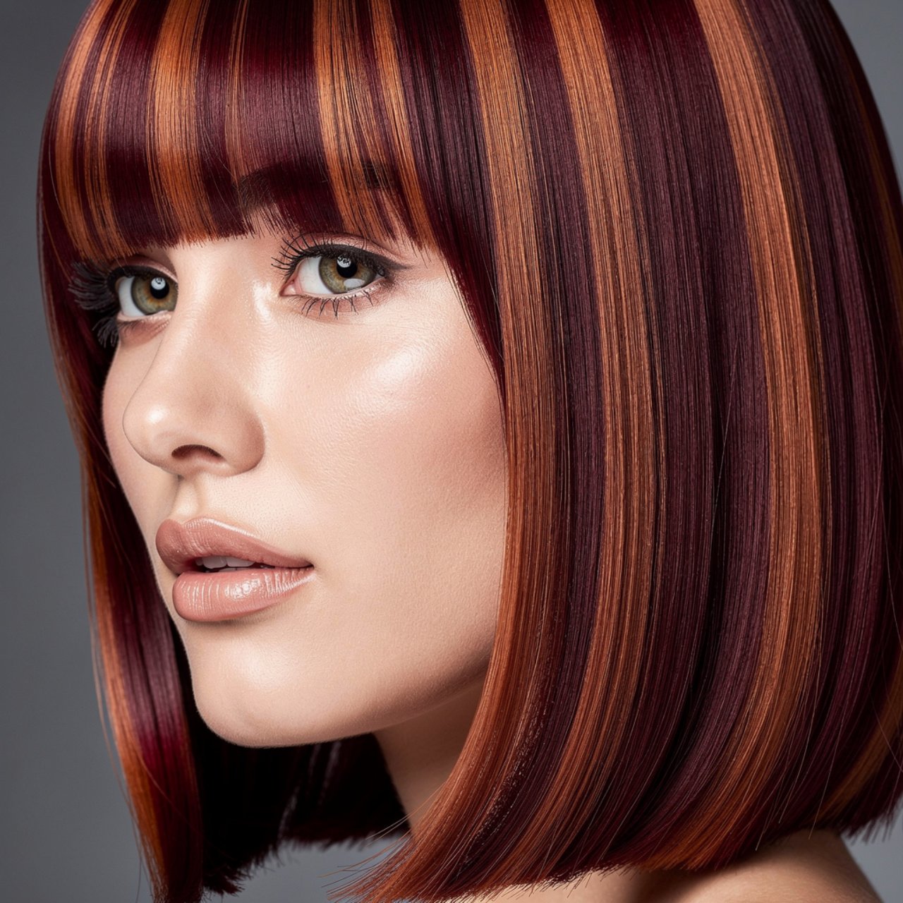 close up portrait focusing on hair showcasing blac