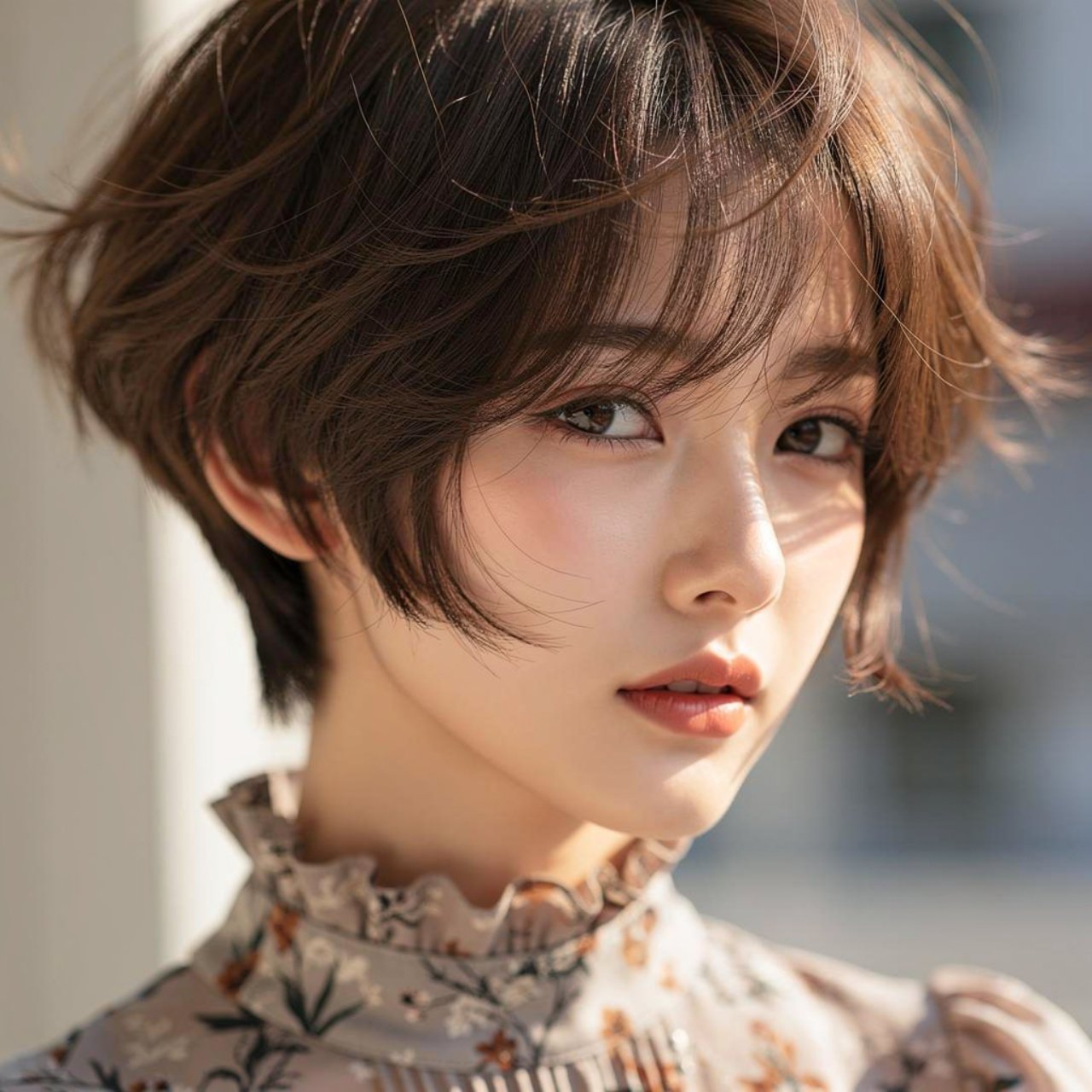 close up square portrait of a stylish young woman 2 1