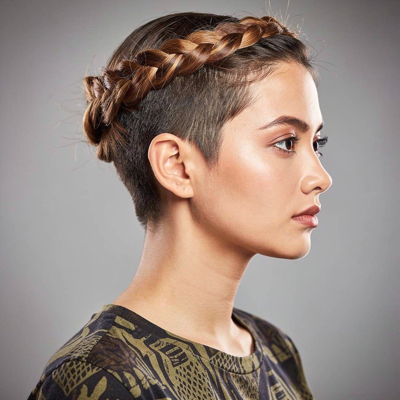 crown braid hairstyle for short hair square portra