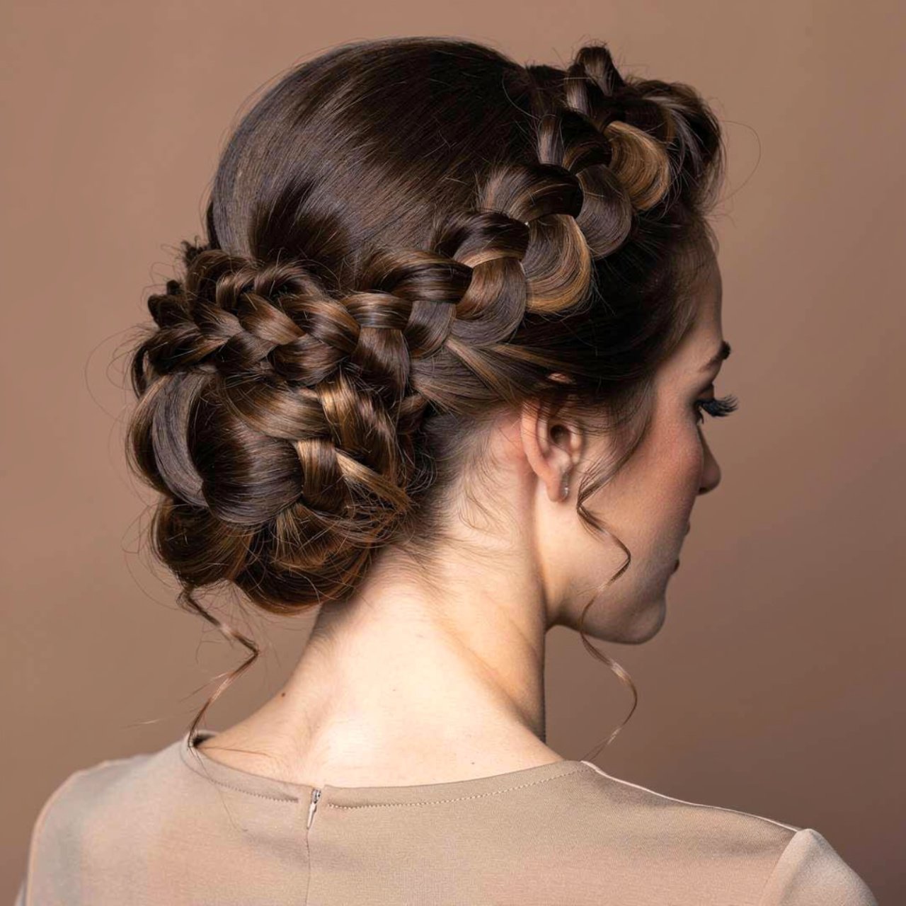 curly braided crown prom hairstyle square portrait
