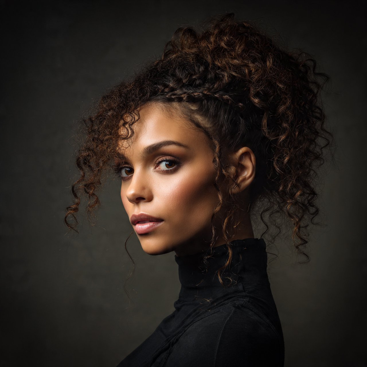 curly braided hairstyle for medium length hair sin
