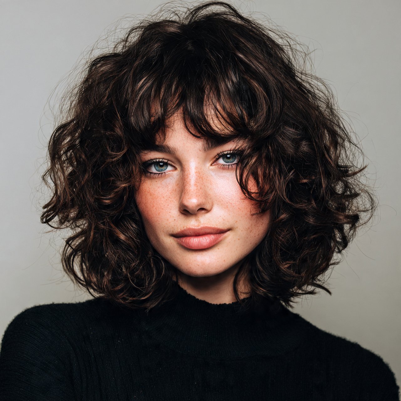 curly curtain bangs haircut square size single por