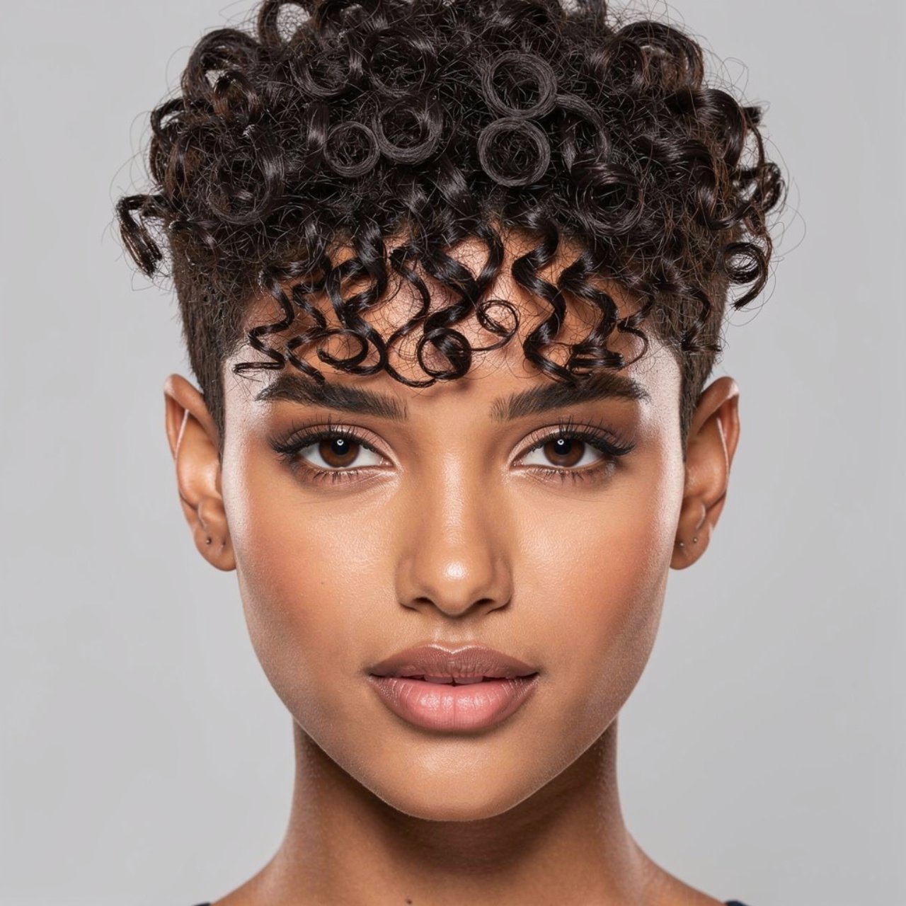 curly fringe hairstyle for short hair curly bangs