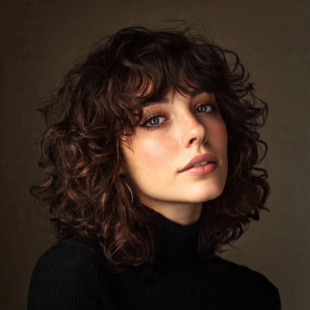 curly hair with curtain bangs medium length hair s