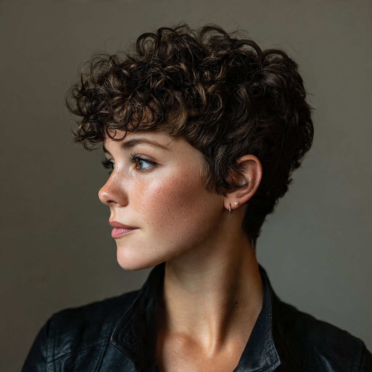 curly pixie cut hairstyle for short hair stylish a
