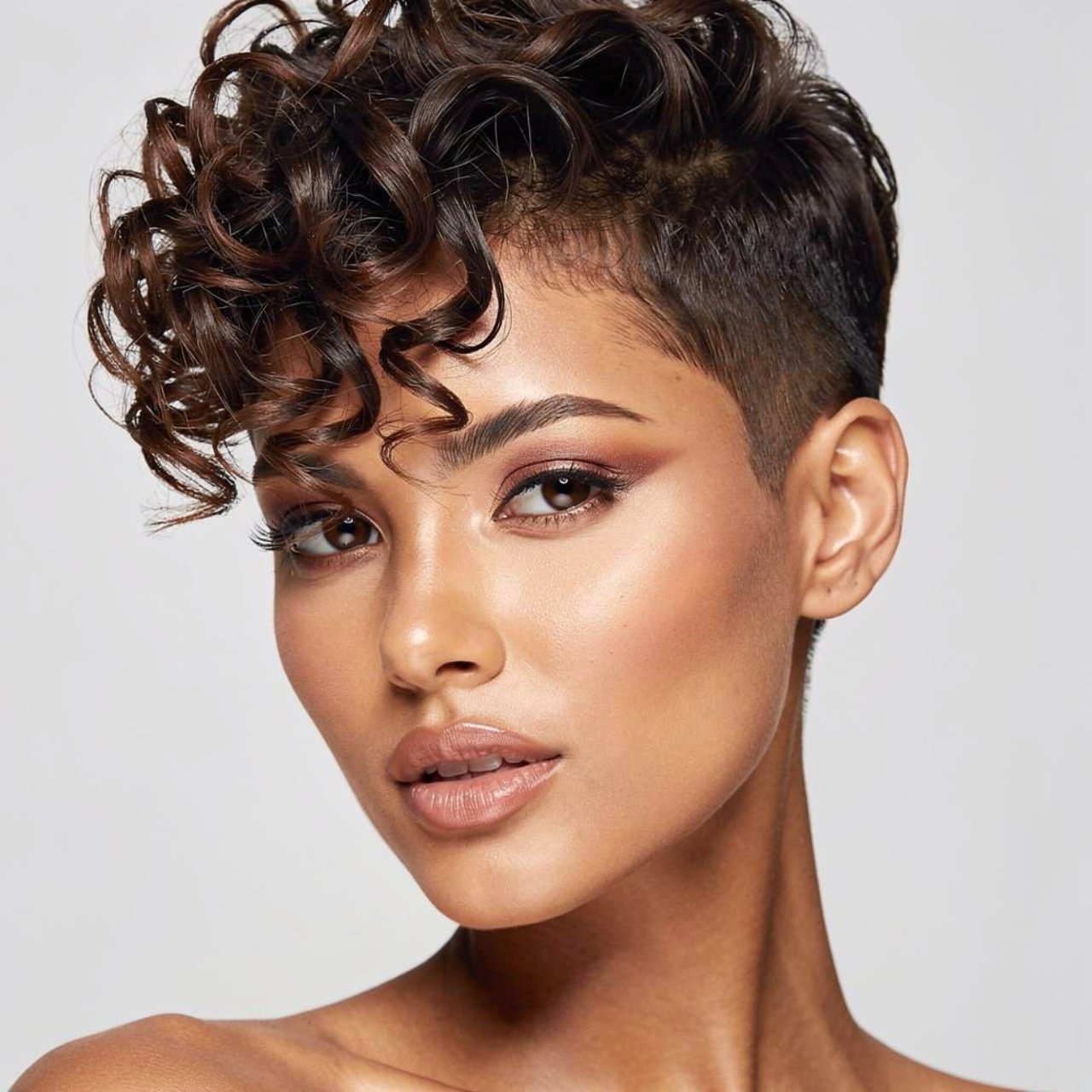 curly pixie hairstyle for short curly hair beautif