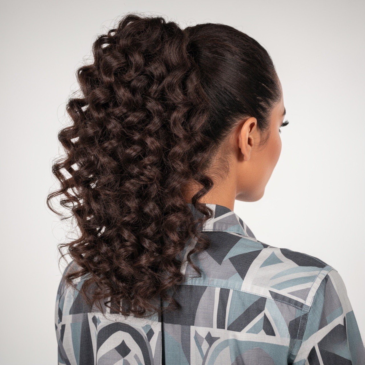 curly prom ponytail hairstyle square portrait clos