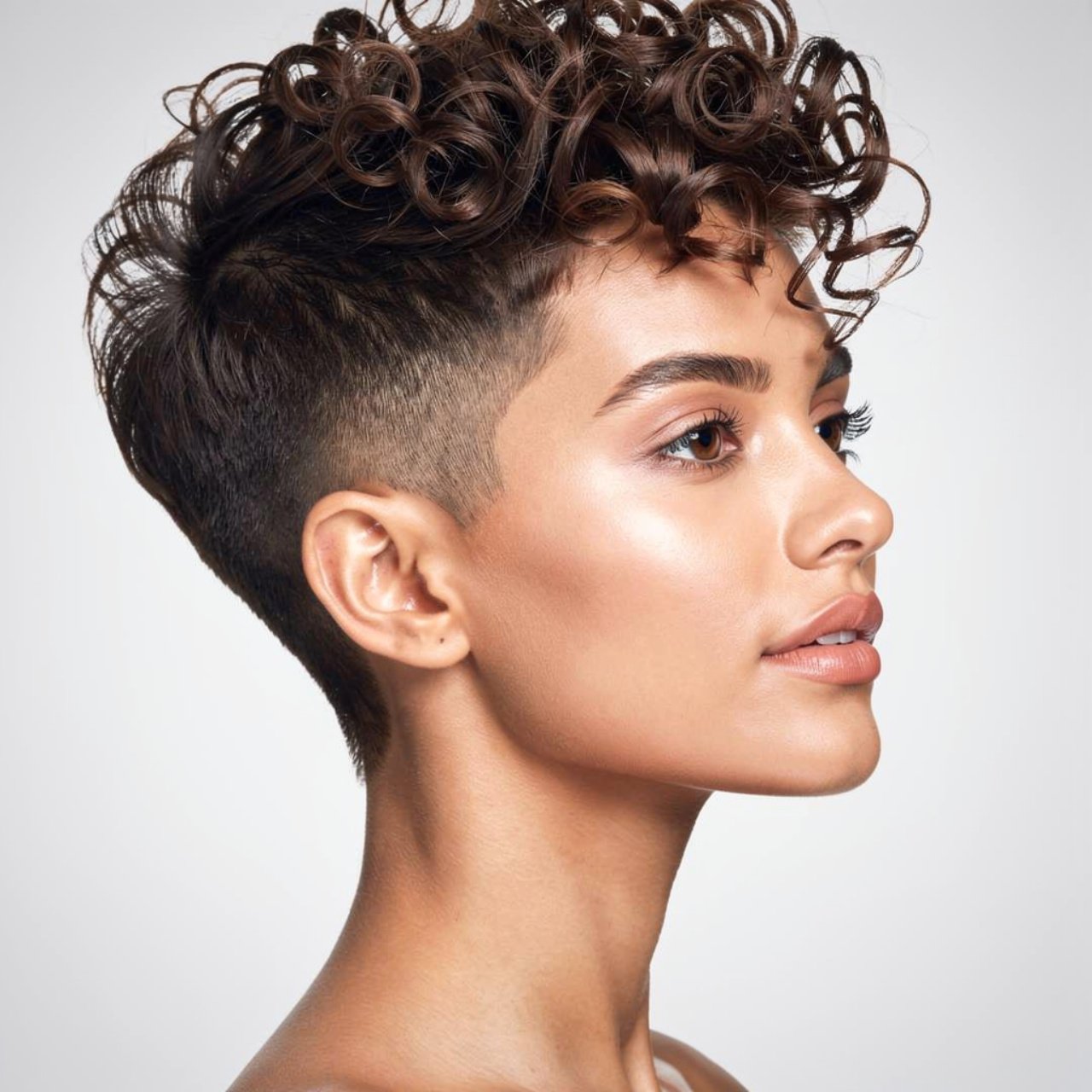 curly undercut hairstyle for short hair profession
