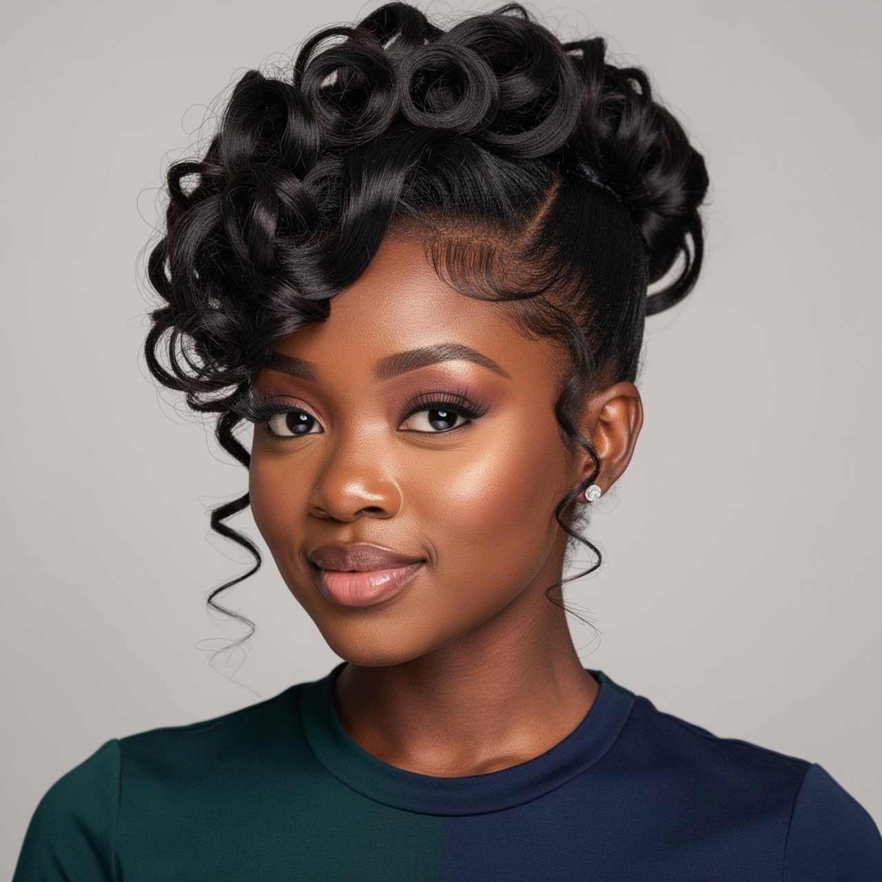 curly updo prom hairstyles for black women square