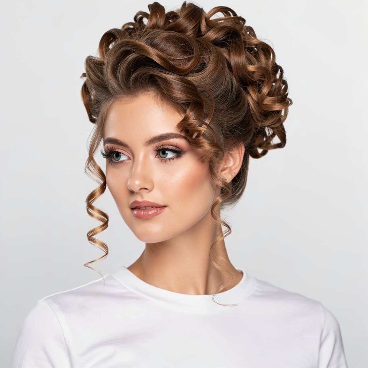 curly updo with volume prom hairstyle square portr
