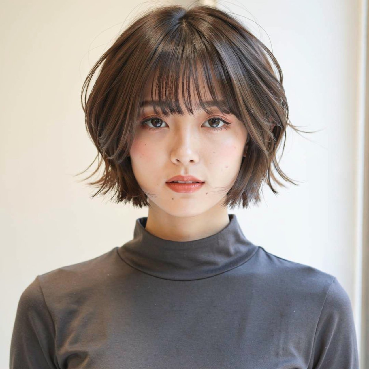 curtain bangs with razor cut layers hairstyle woma