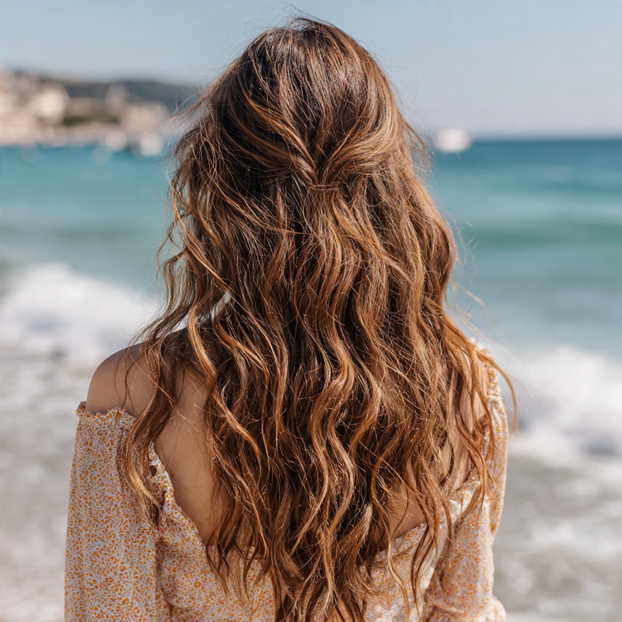 cute summer hairstyle with beachy waves single per
