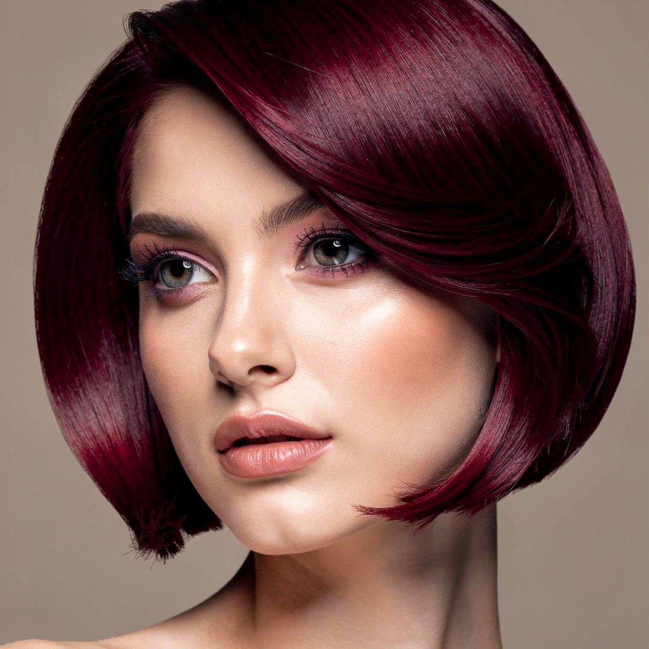 dark cherry red hair color glossy hair rich deep r