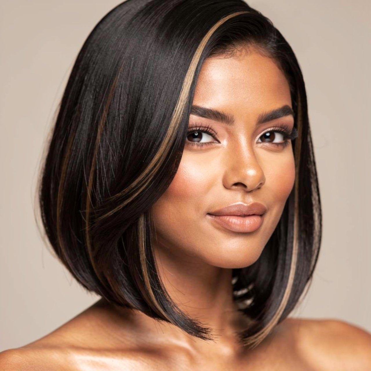 dark hair with money piece highlights hair color s