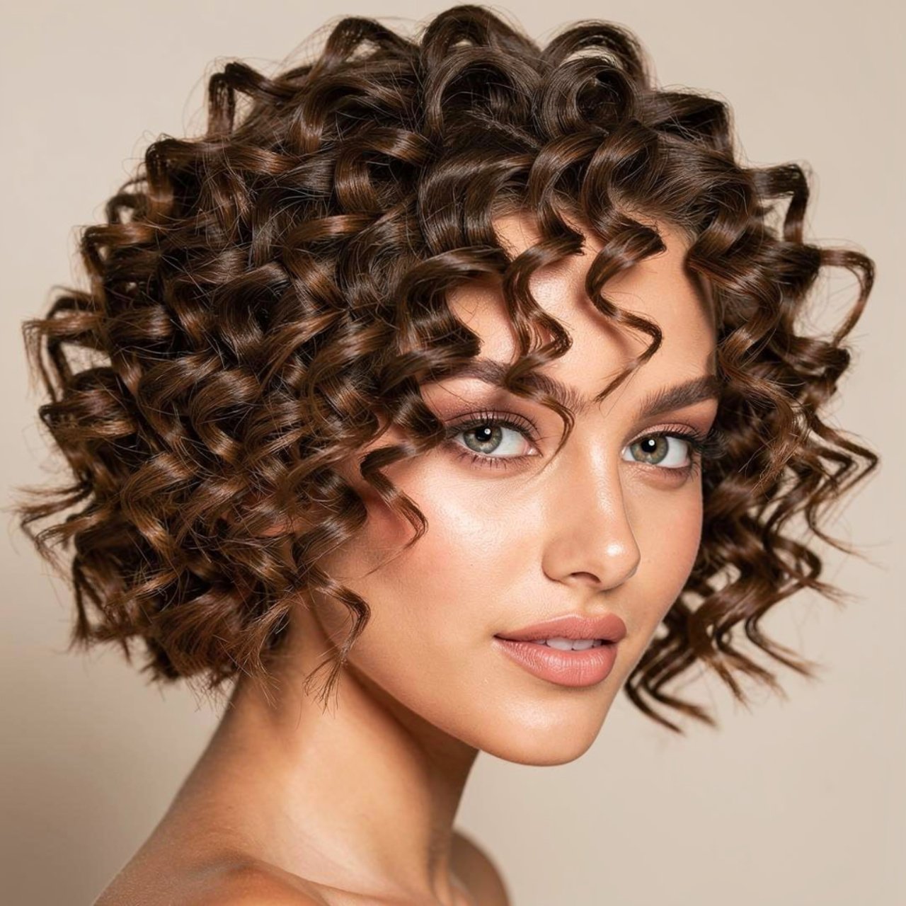 defined ringlet hairstyle for short curly hair squ