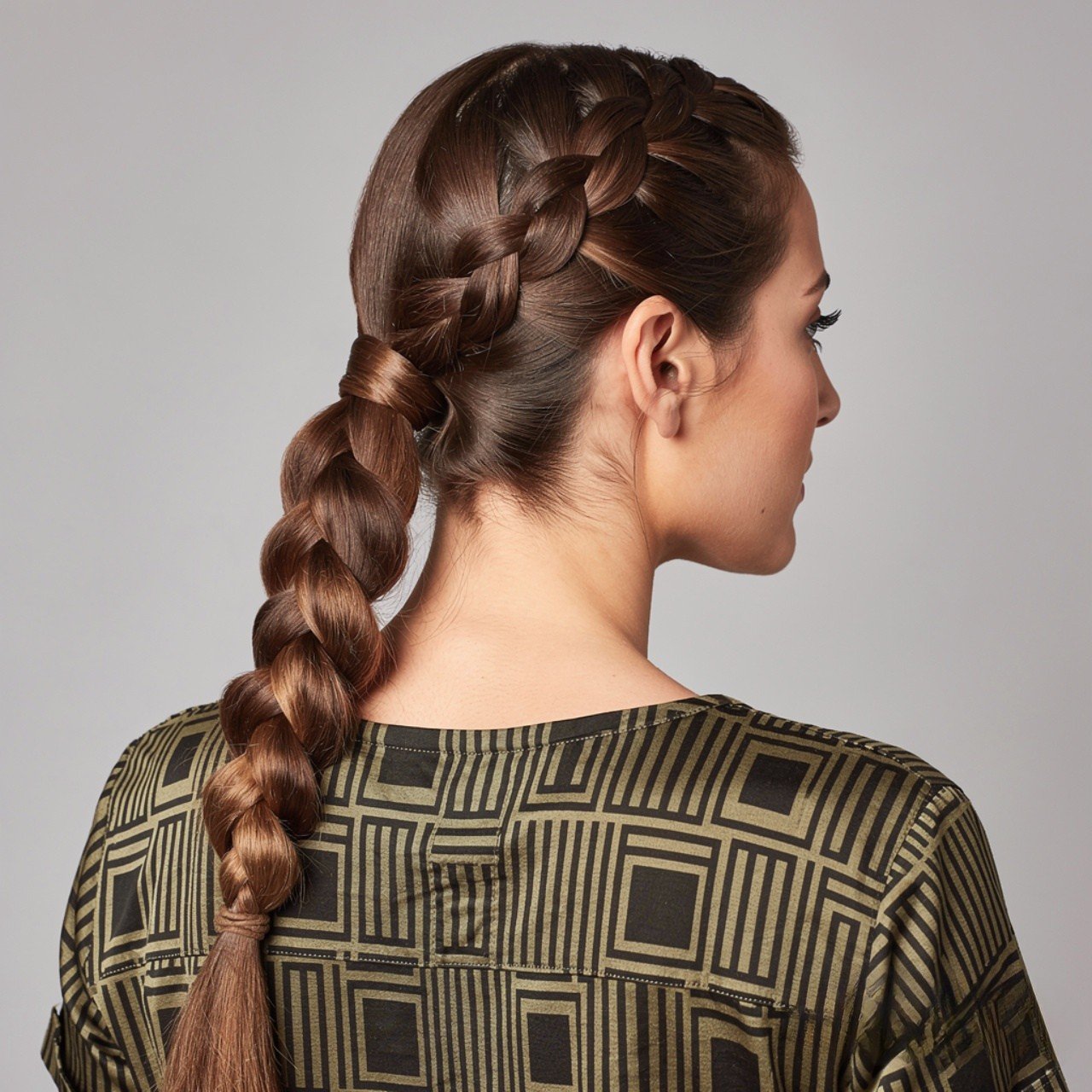 double braid ponytail hairstyle square portrait fo