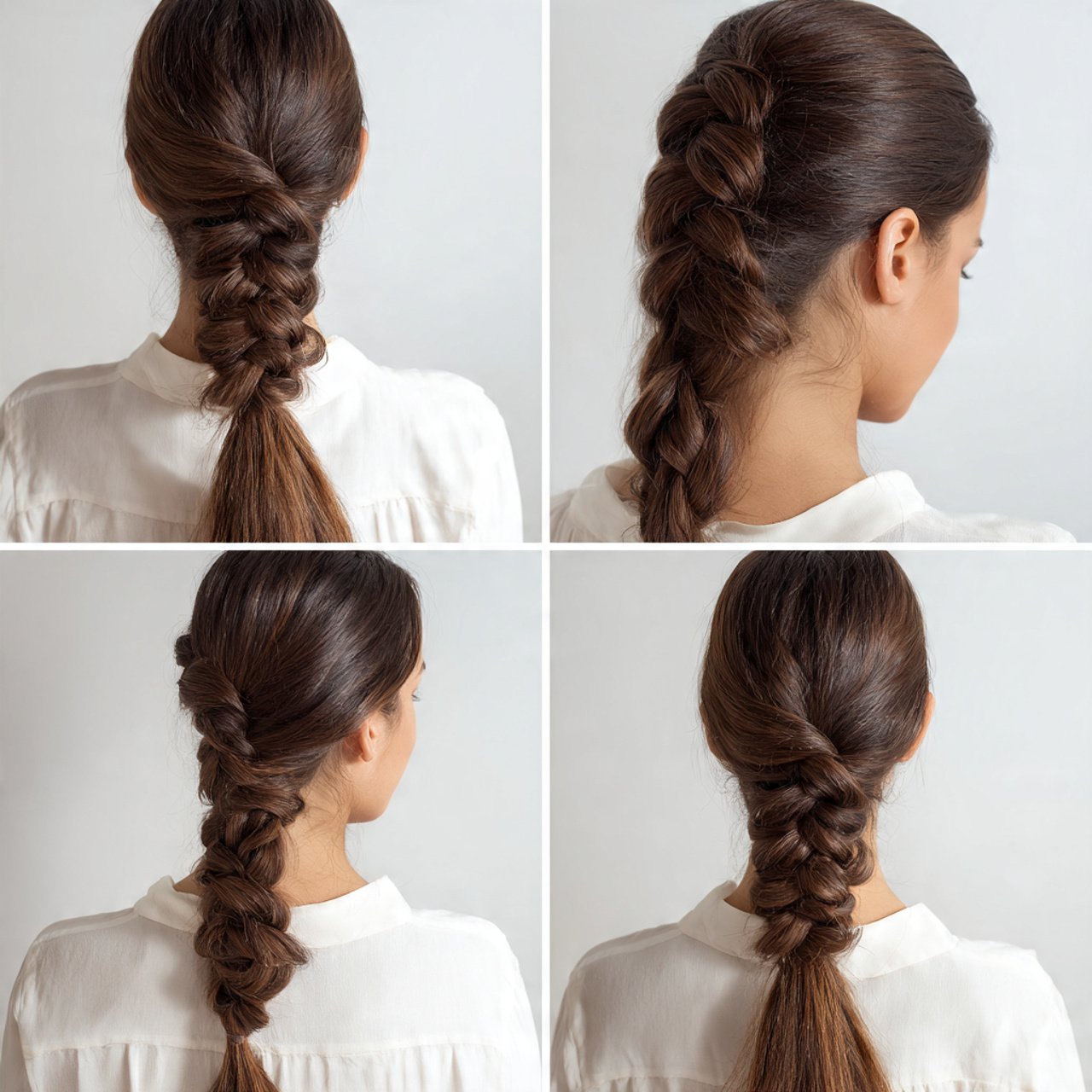 easy french braid hairstyle tutorial single photo