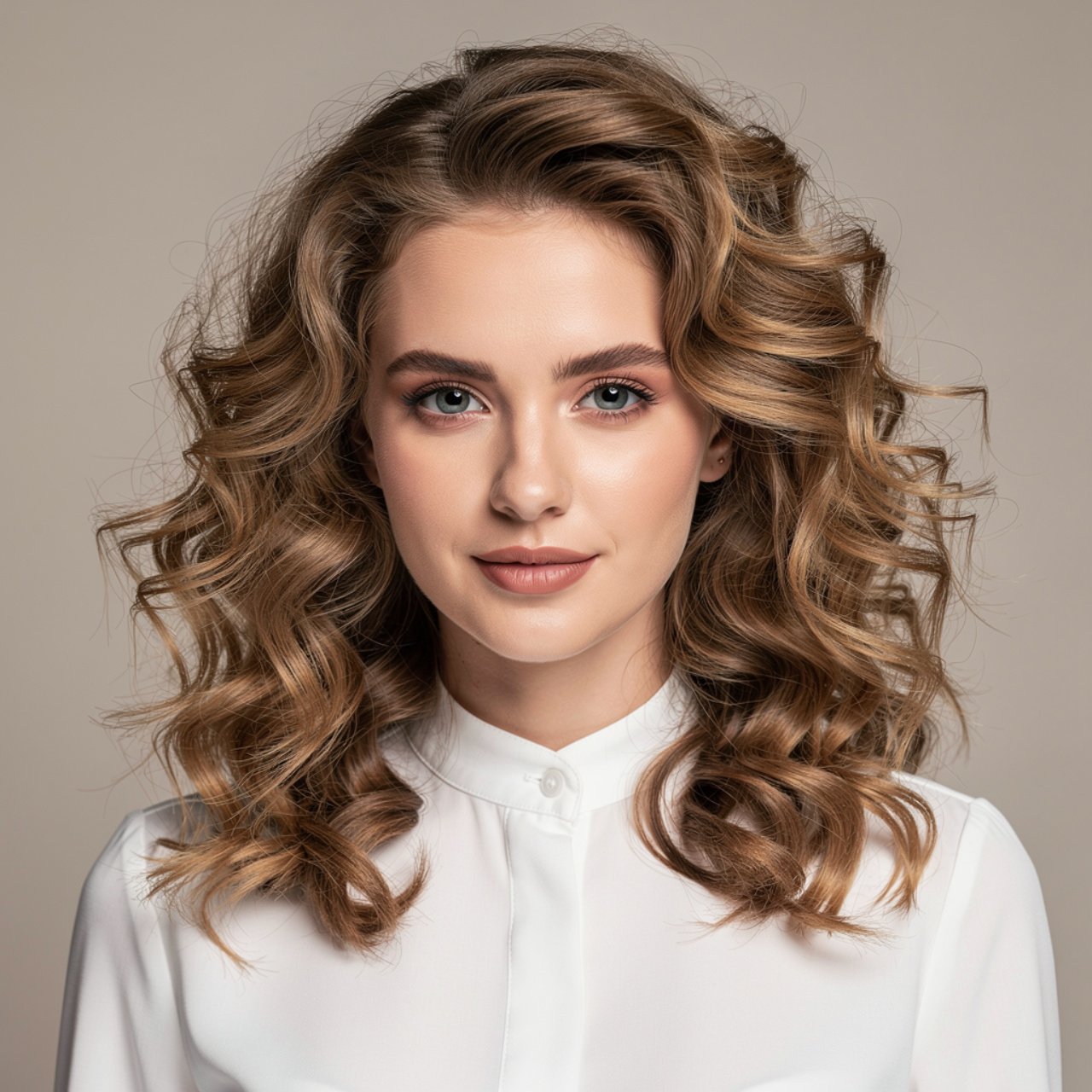 easy loose curly waves hairstyle square compositio
