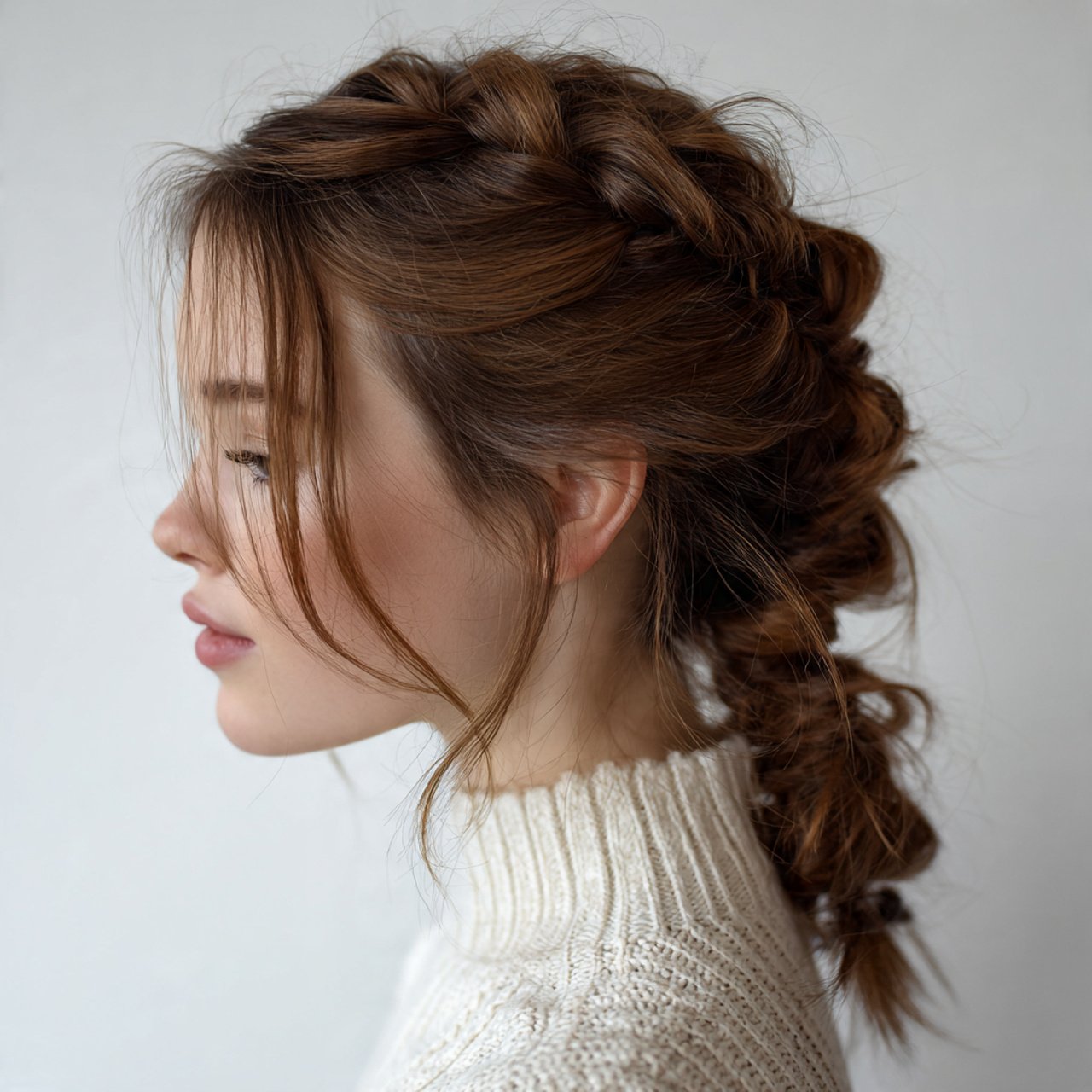 easy messy braid hairstyle single photo detailed h