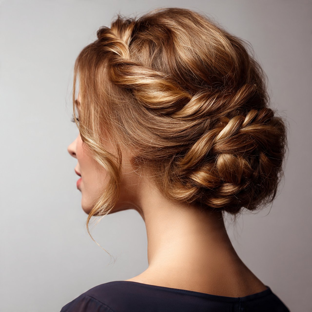 elegant braided side updo hairstyle intricate side