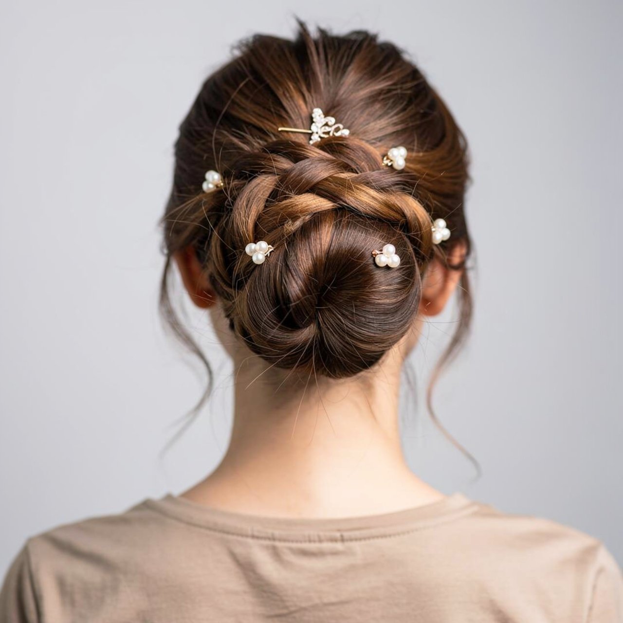 elegant bun with hair accessories prom hairstyle s