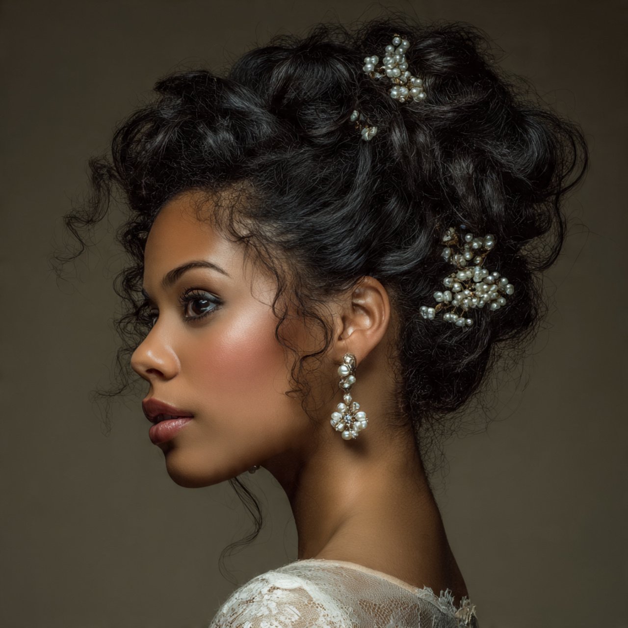 elegant curly updo hairstyle with accessories soph