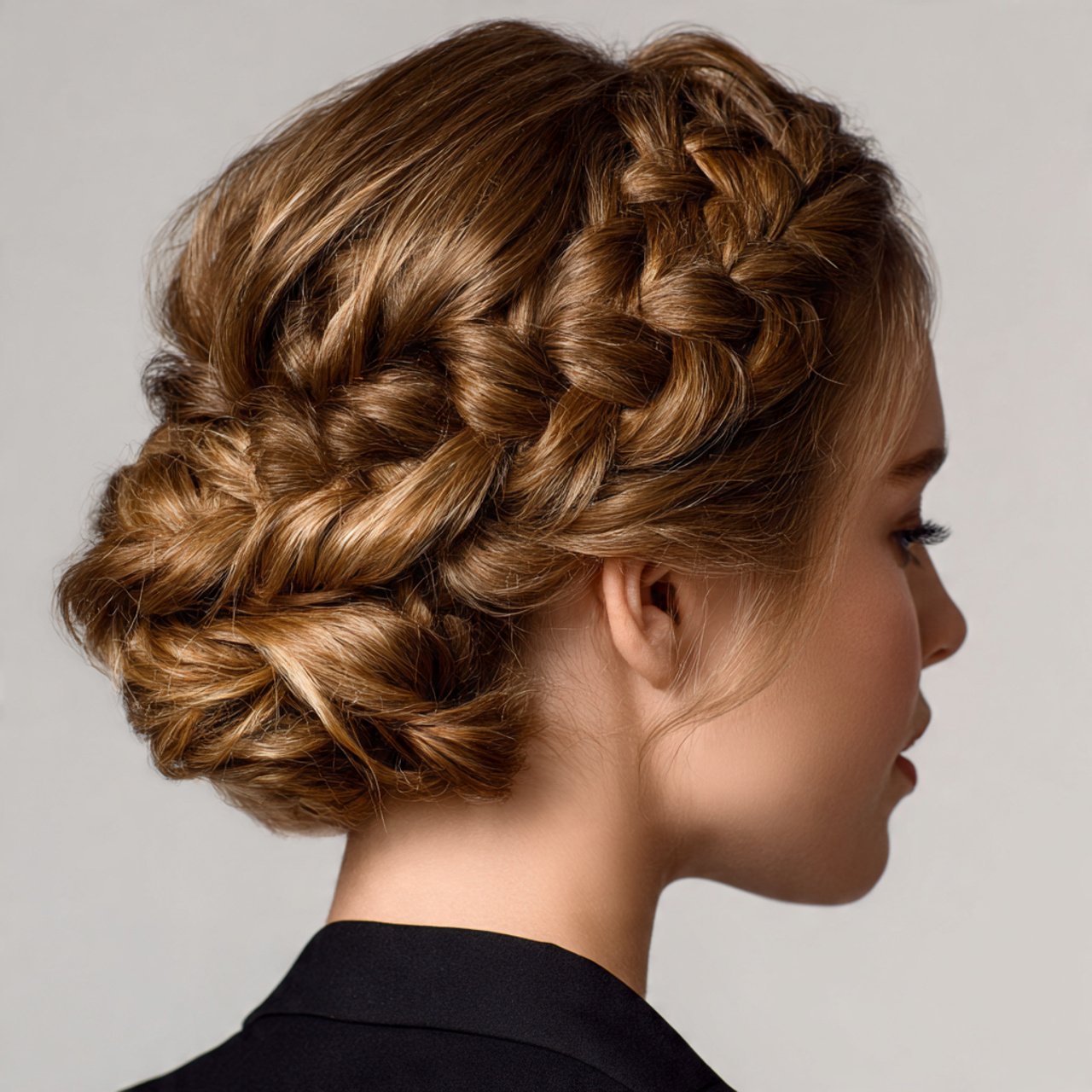 elegant dutch braid updo hairstyle intricate braid