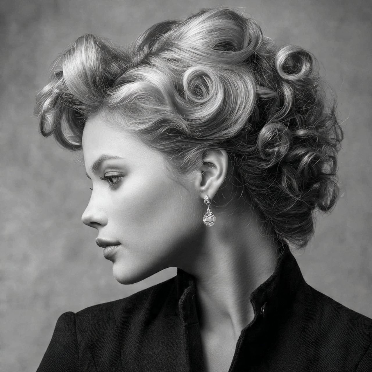 elegant side swept curly updo hairstyle single por