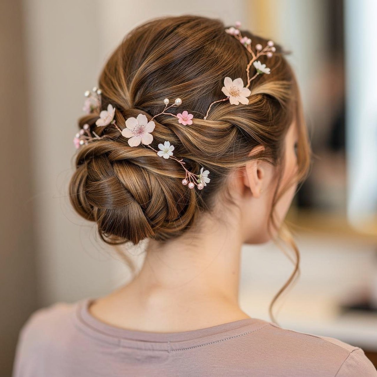 floral accessorized hair cute prom hairstyles squa