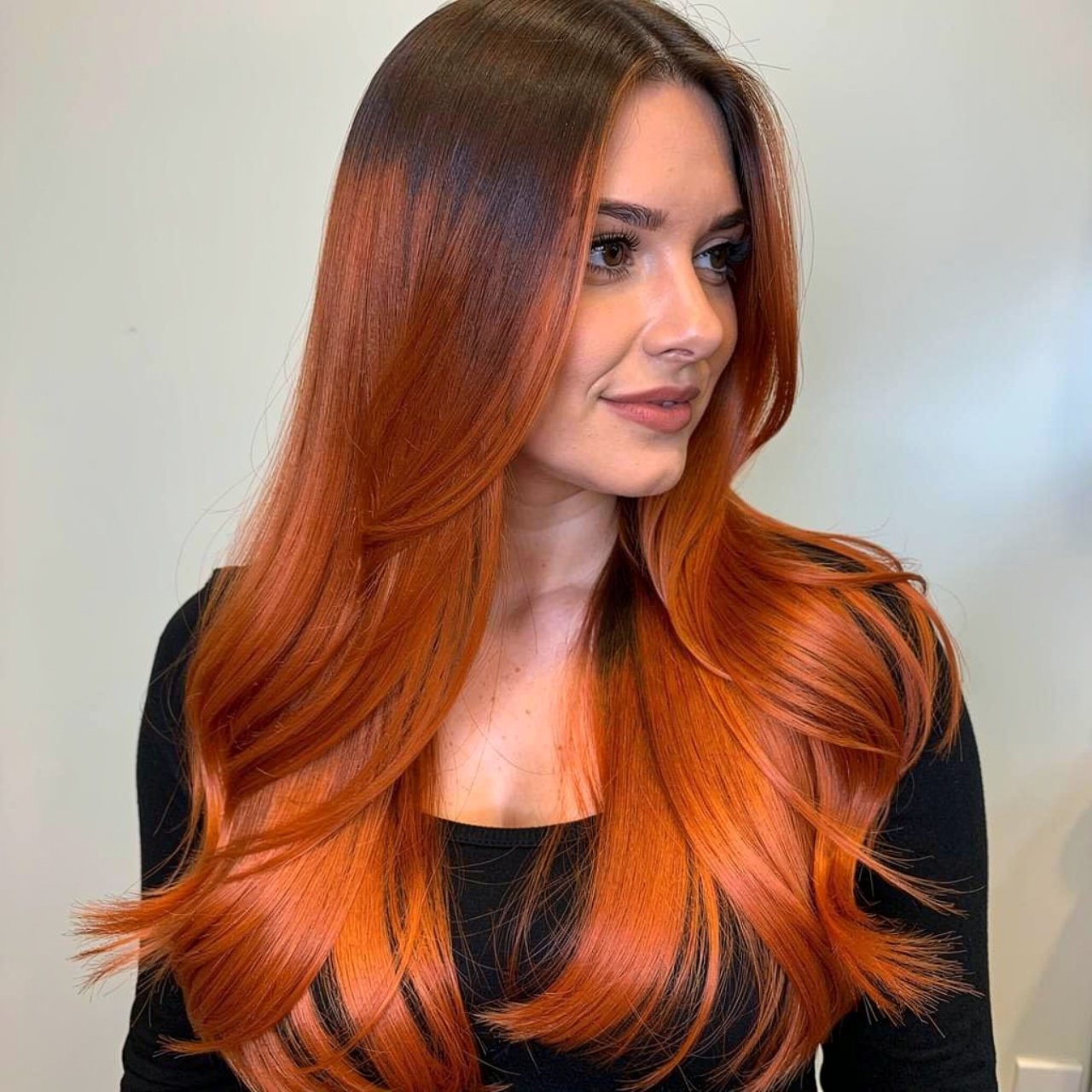 ginger ombre hair color beautiful flowing hair wit