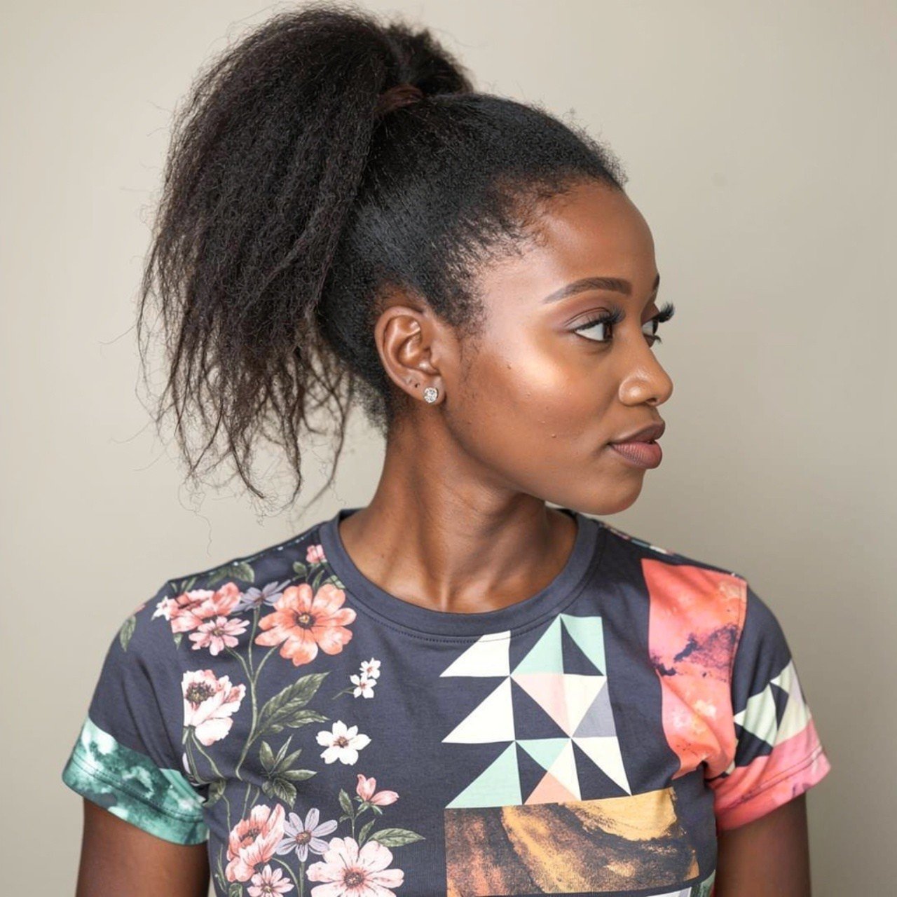 half up ponytail hairstyles for natural hair squar 1