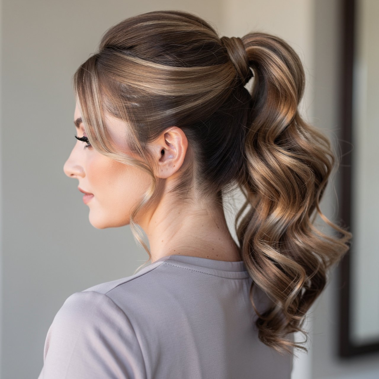 half up ponytail prom hairstyle square portrait si