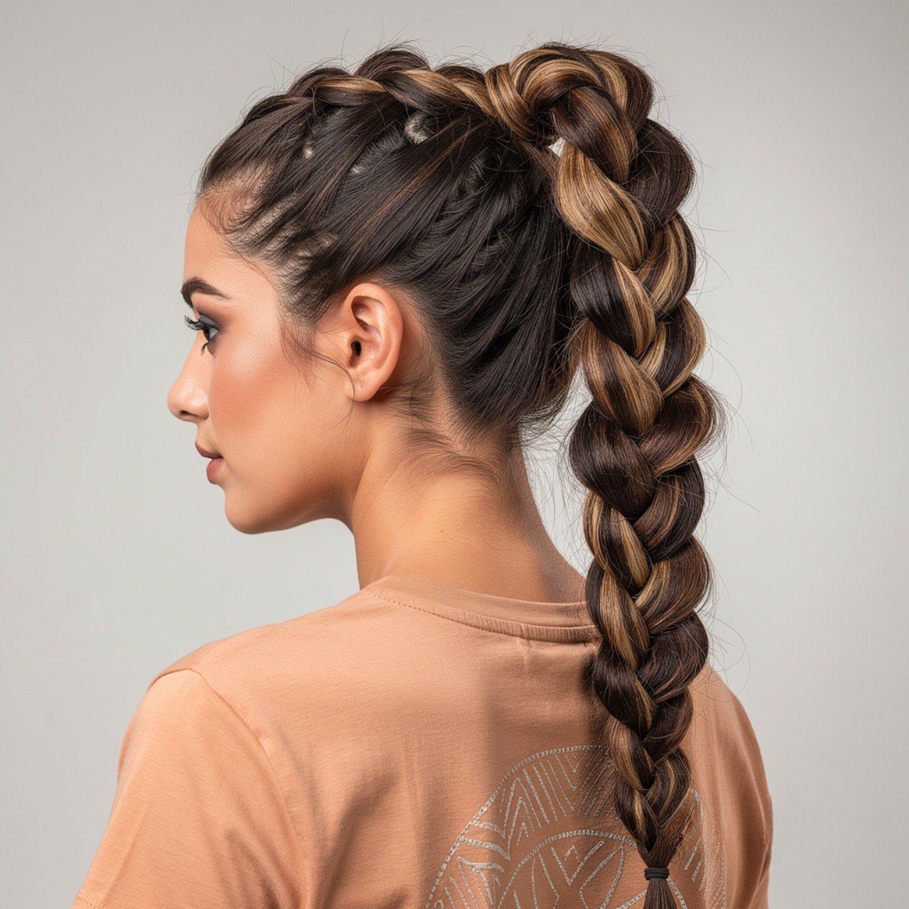 high braided ponytail hairstyle square portrait fo