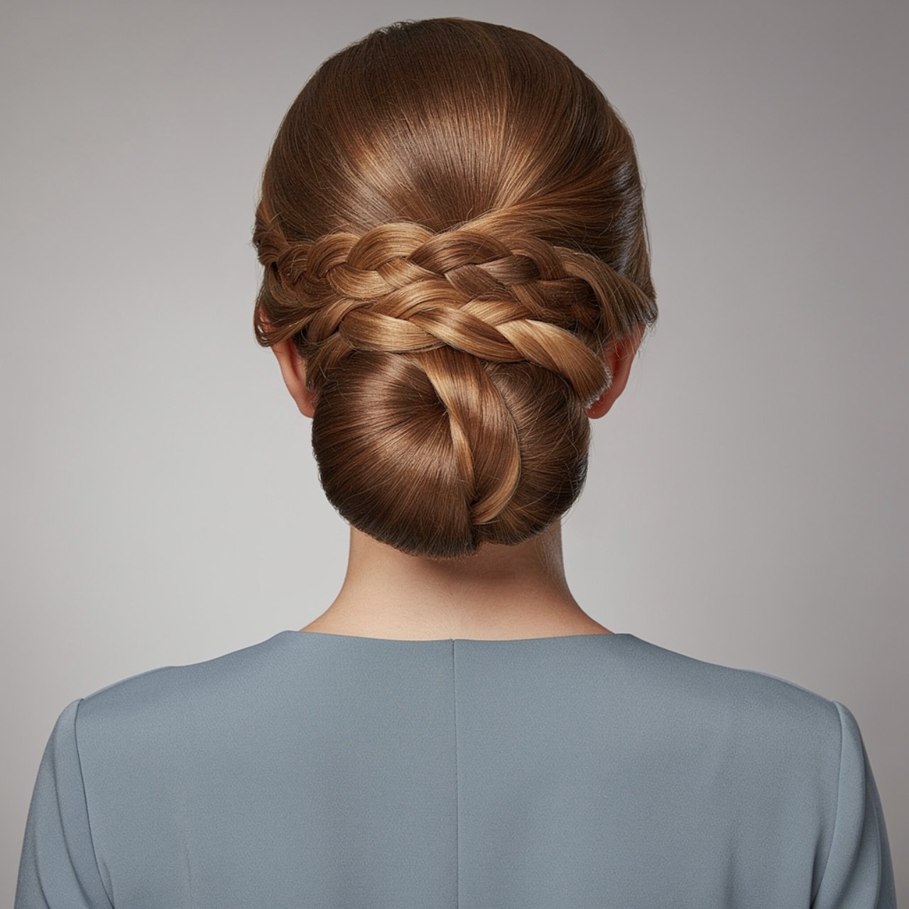 knotted bun prom hairstyle square portrait focus o