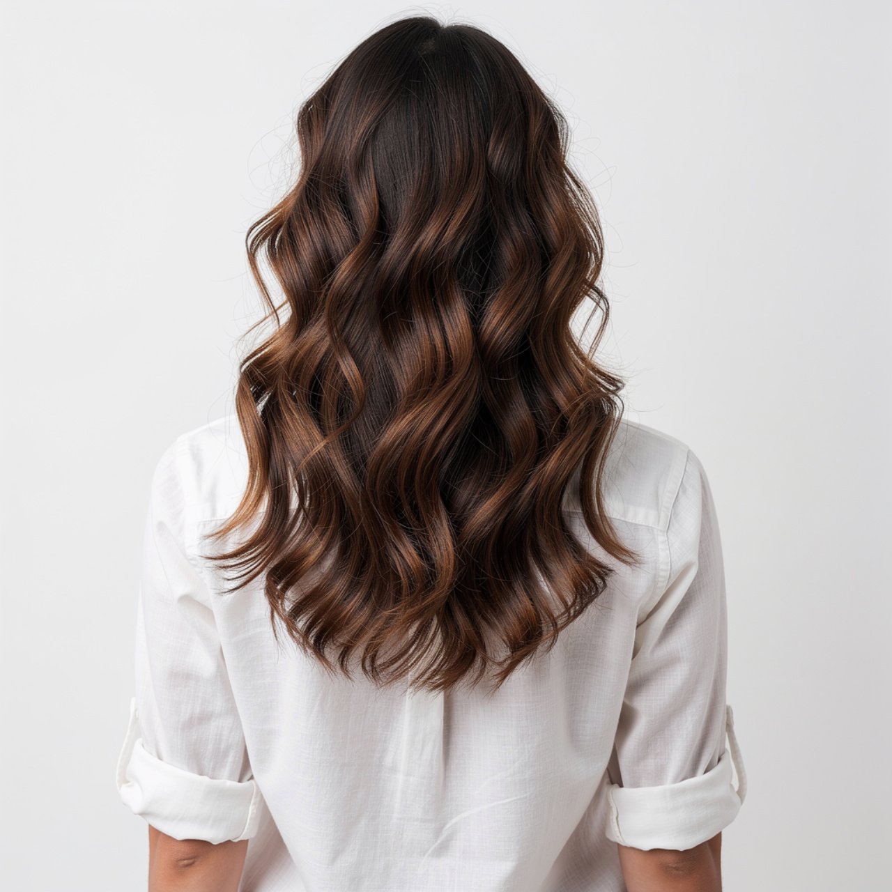 loose natural waves prom hairstyle down focus on h