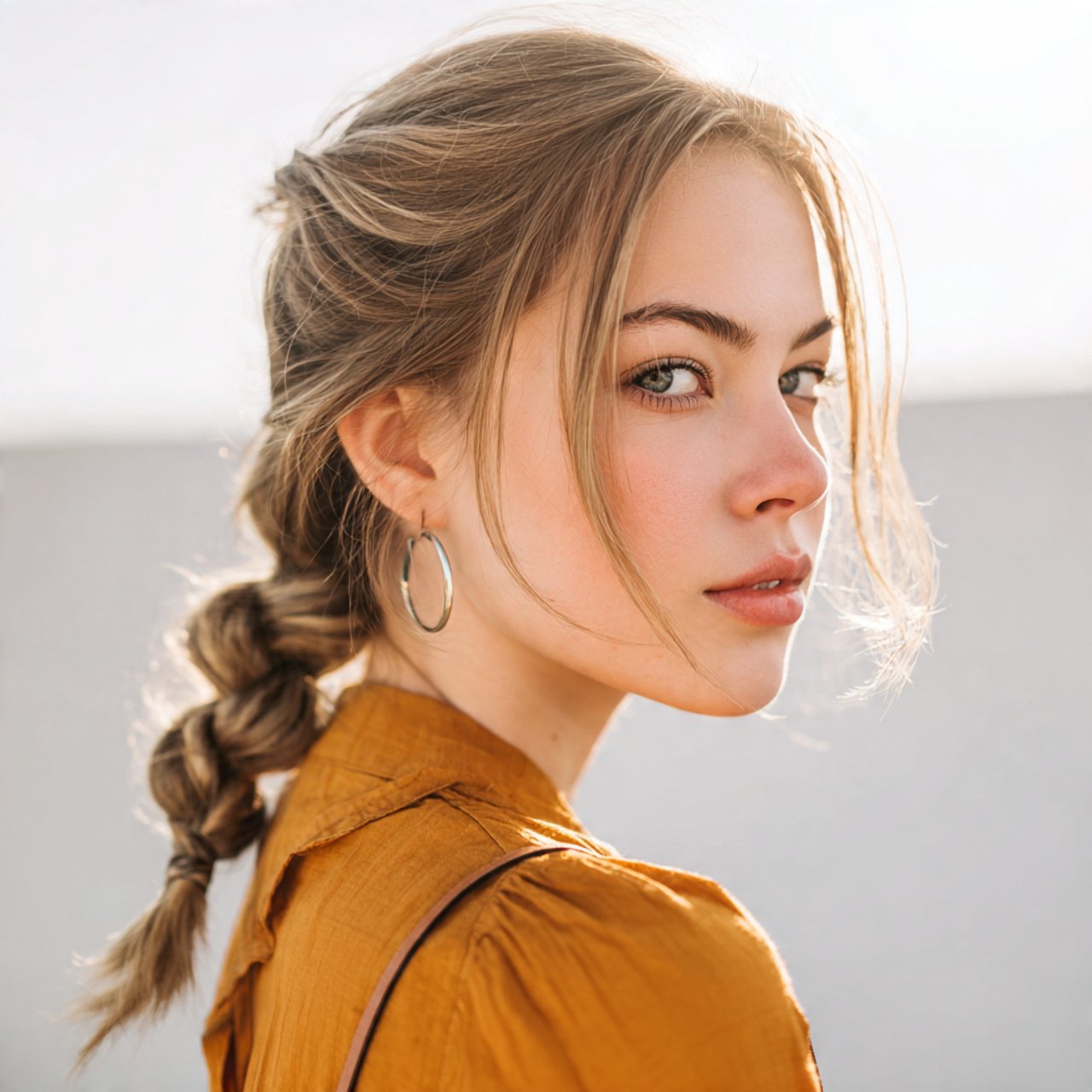 low braided ponytail cute summer hairstyle single