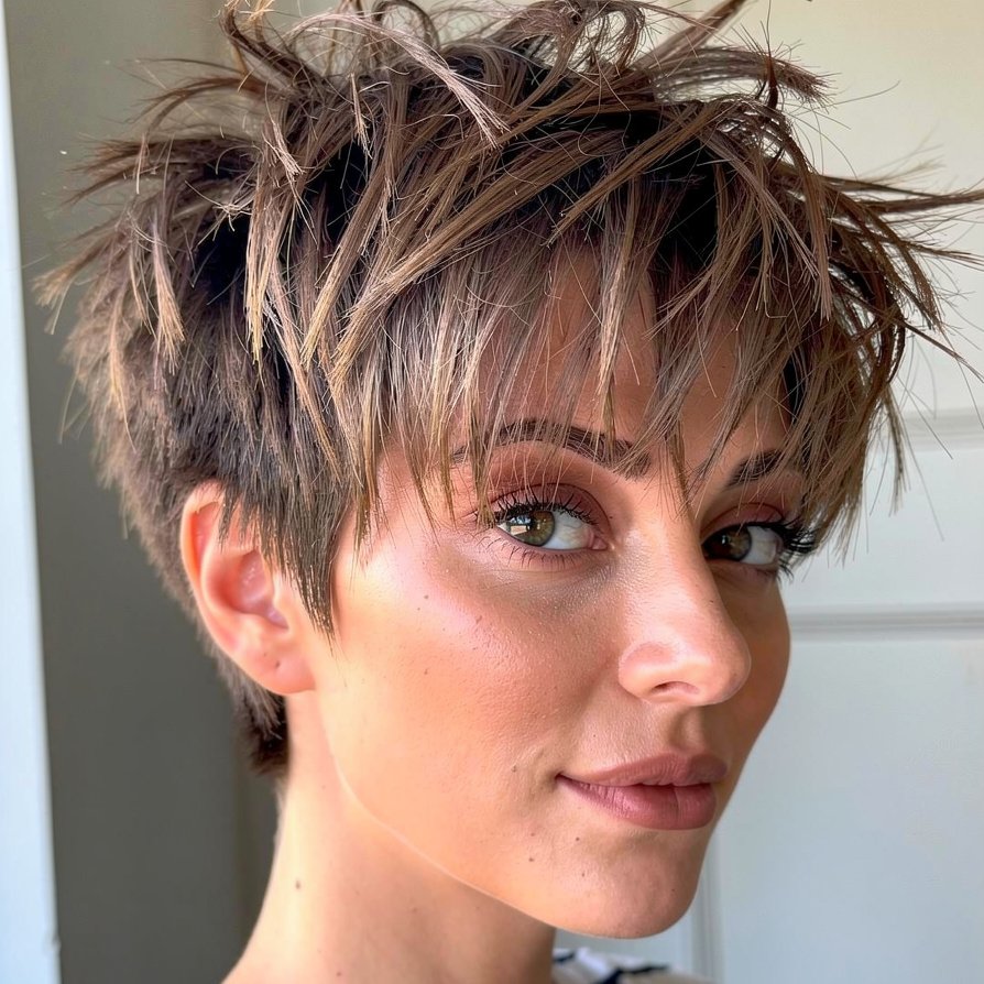 messy pixie hairstyle for short hair single portra 29a36cc9 aaca 4604 875c 69f9b6eb2927