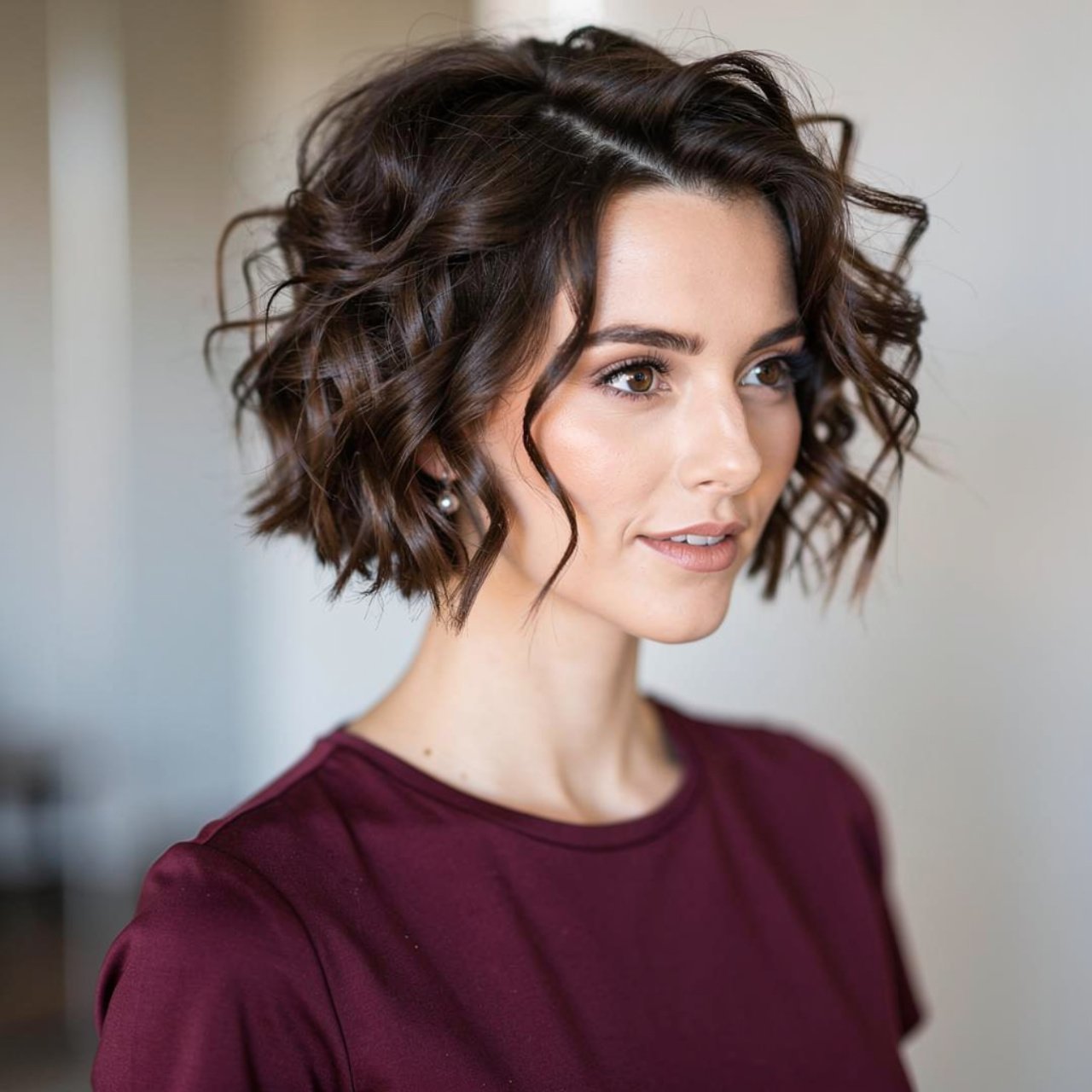 messy textured bob short prom hairstyle square por 1