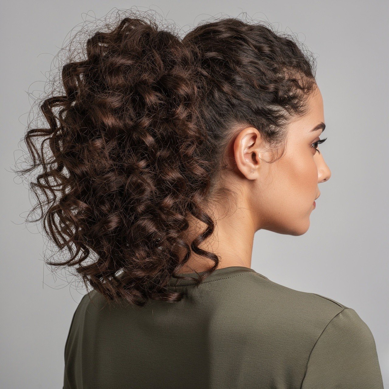 mid level curly ponytail hairstyle square portrait