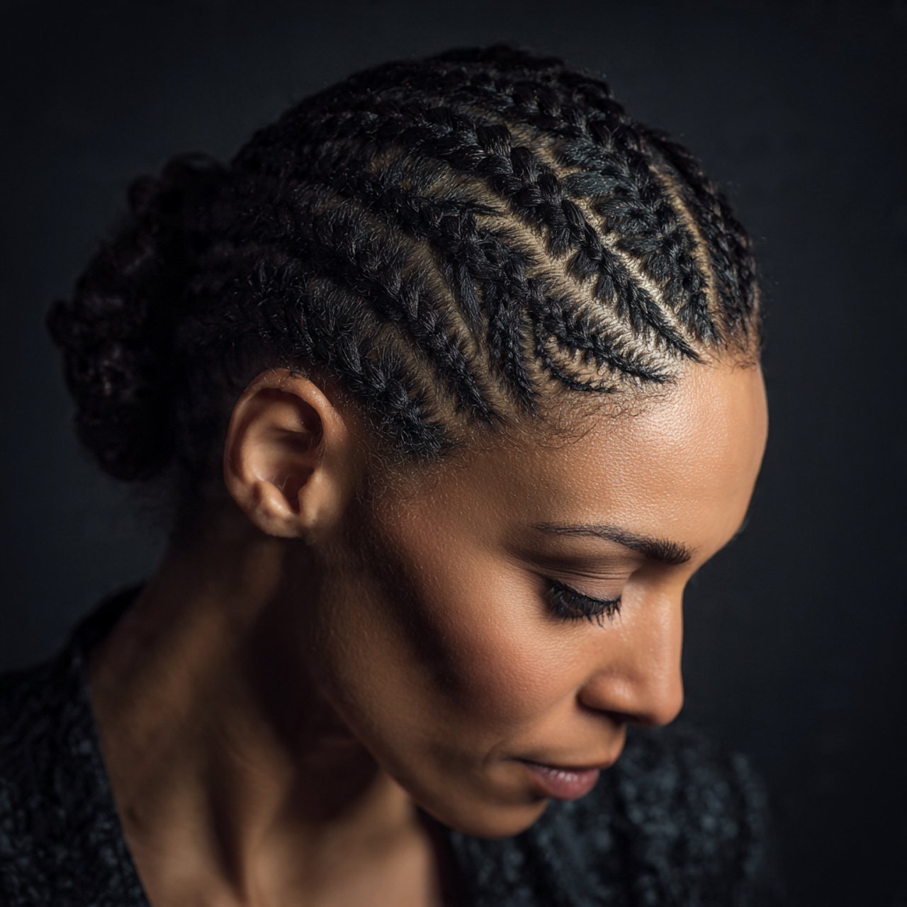 mini cornrows hairstyle on short hair single perso